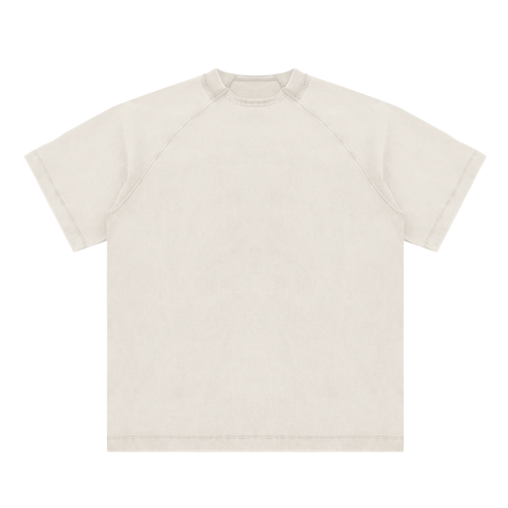 Vintage Washed Raglan Cotton T-Shirt
