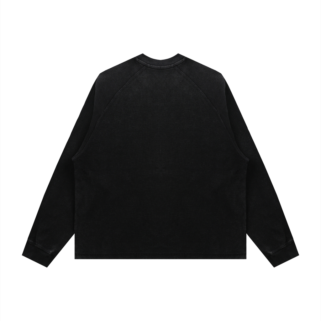 Unisex Vintage Wash Boxy  Waffle T-Shirt