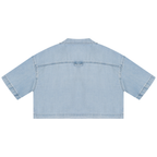 Women's Vintage Wash Boxy Cropped Shirt