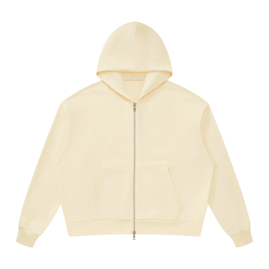 Unisex Drop Shoulder Full Zip Hoodie