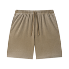 Unisex Vintage Wash Sunfade Waffle Raw Hem Shorts