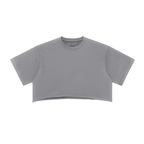 Snow Washed Raw Edge Crop Top