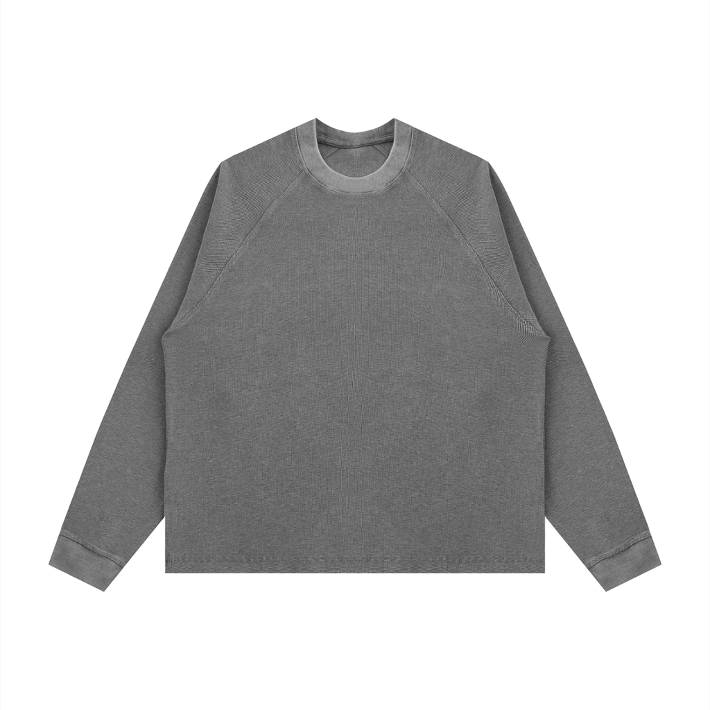 Unisex Vintage Wash Boxy  Waffle T-Shirt