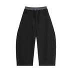 Plaid Waistband Barrel Sweatpants