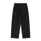 Drawstring Waist Straight-Leg Cargo Pants