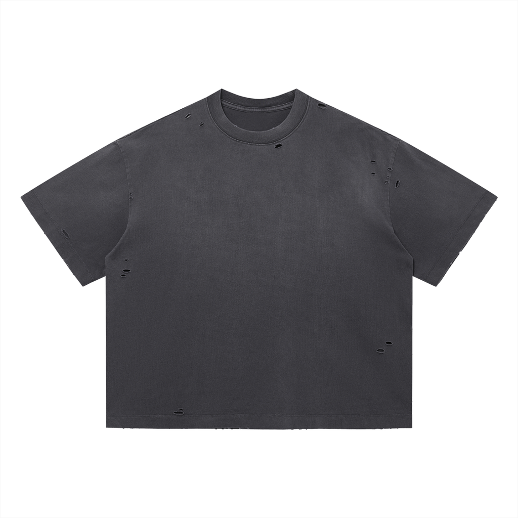Vintage Washed Distressed Boxy Oversized T-Shirt
