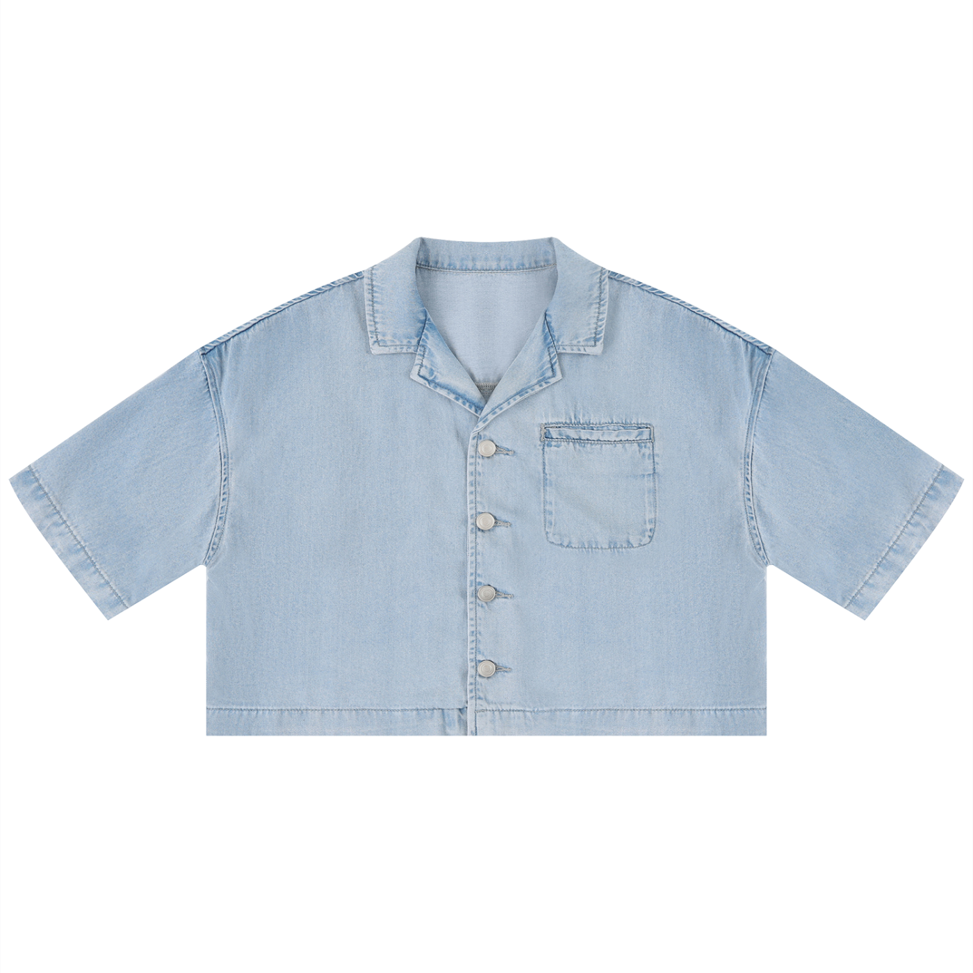 Women's Vintage Wash Boxy Cropped Shirt