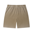Unisex Vintage Wash Sunfade Waffle Raw Hem Shorts