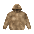 Unisex Sunfade Frayed Fleece Hoodie