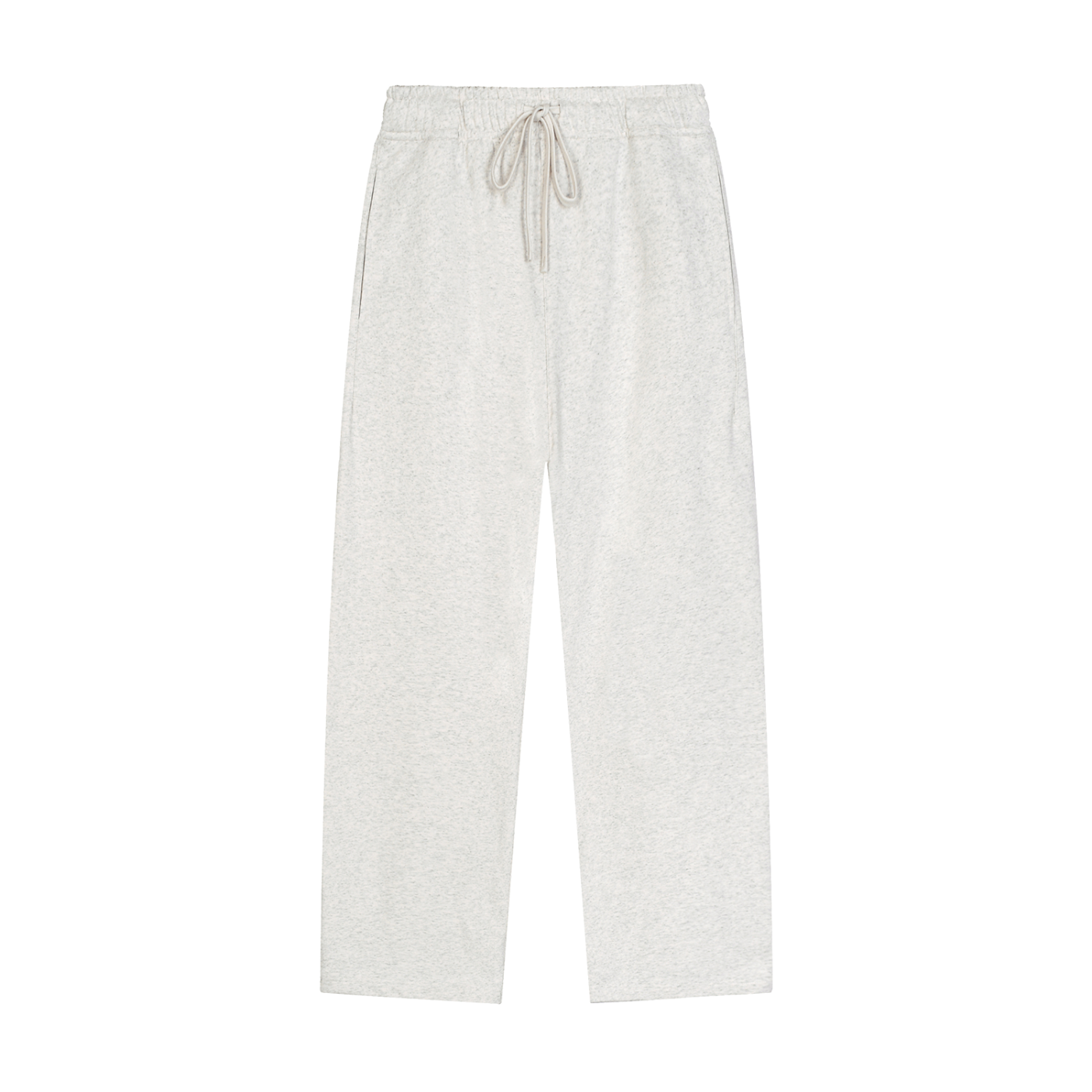 Solid Color Straight-Leg Sweatpants