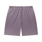 Unisex Vintage Wash Sunfade Waffle Raw Hem Shorts