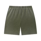 Unisex Vintage Wash Sunfade Waffle Raw Hem Shorts