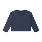Women's Raw Hem Long Sleeve T-Shirt
