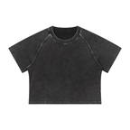 Women's Mineral Wash Raglan Crop T-Shirt