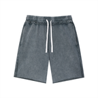 Unisex Mineral Wash Raw Edge Shorts