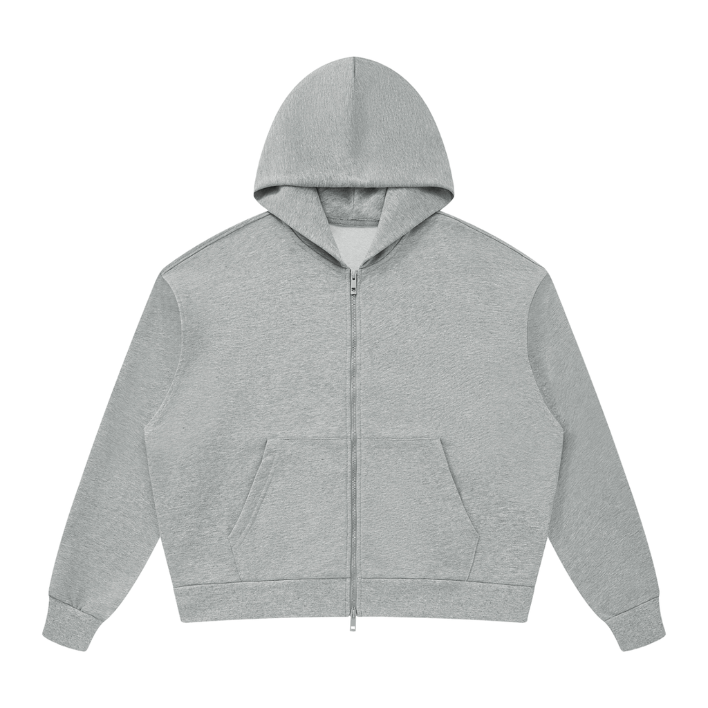Unisex Drop Shoulder Full Zip Hoodie