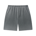 Unisex Vintage Wash Sunfade Waffle Raw Hem Shorts