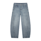 Men's Vintage Wash Barrel Leg Jeans