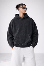 Snow Wash Fleece Oversize Hoodie