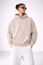 Snow Wash Fleece Oversize Hoodie