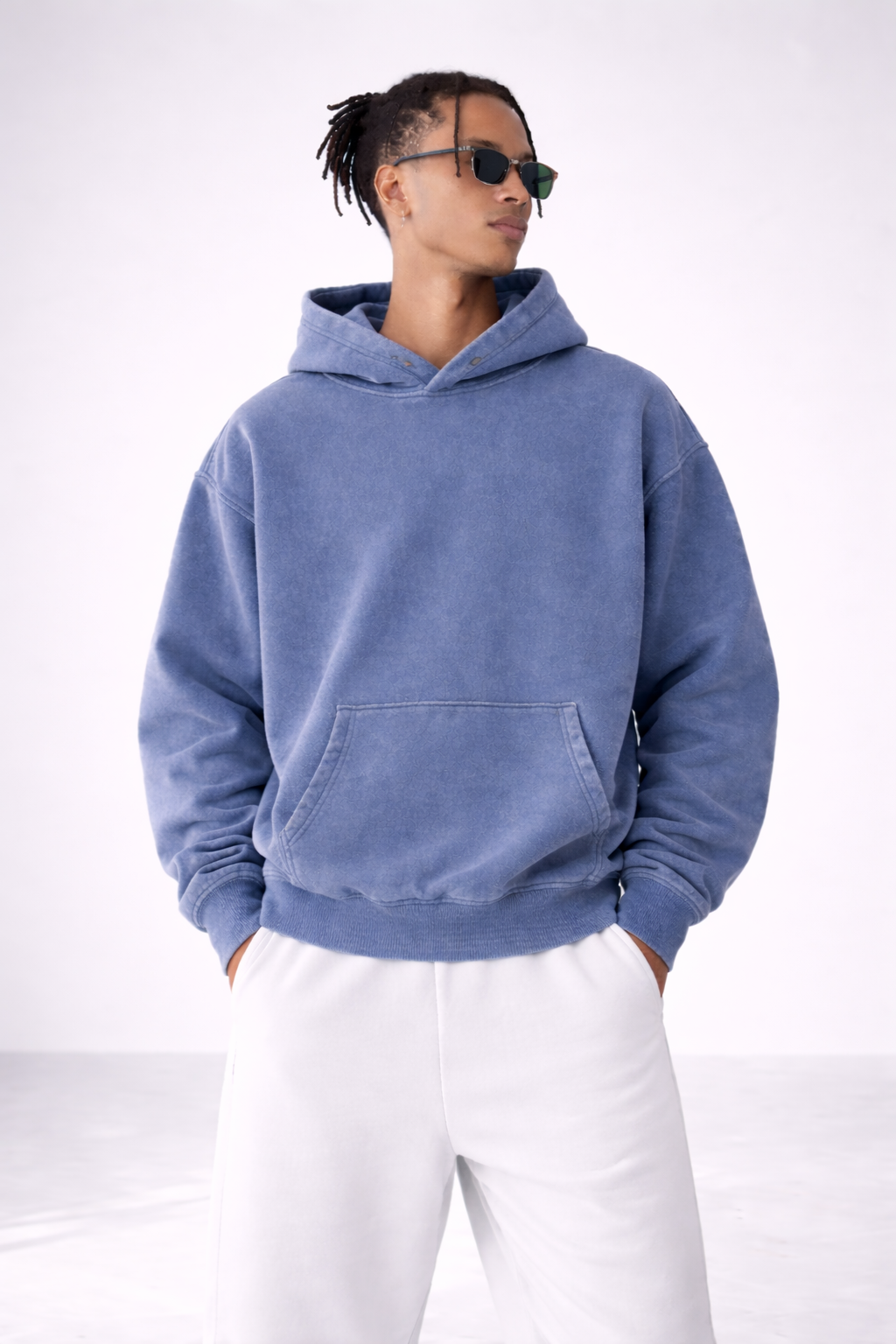 Snow Wash Fleece Oversize Hoodie