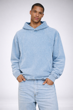Vintage Washed Frayed-Hem Hoodie
