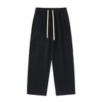 Drawstring Waist Straight-Leg Cargo Pants