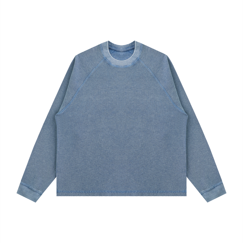 Unisex Vintage Wash Boxy  Waffle T-Shirt