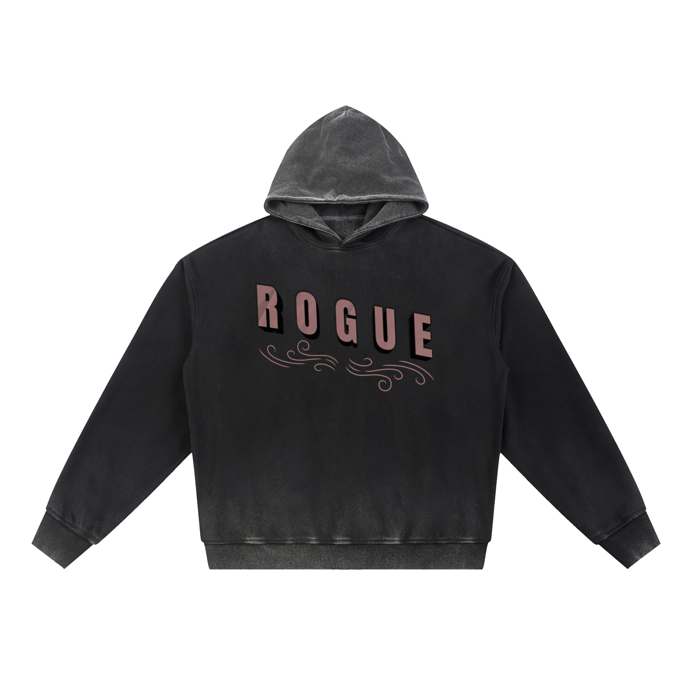 Vintage Washed Gradient Fleece Hoodie