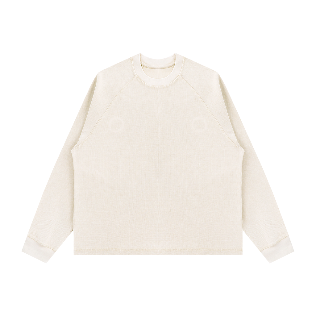 Unisex Vintage Wash Boxy  Waffle T-Shirt