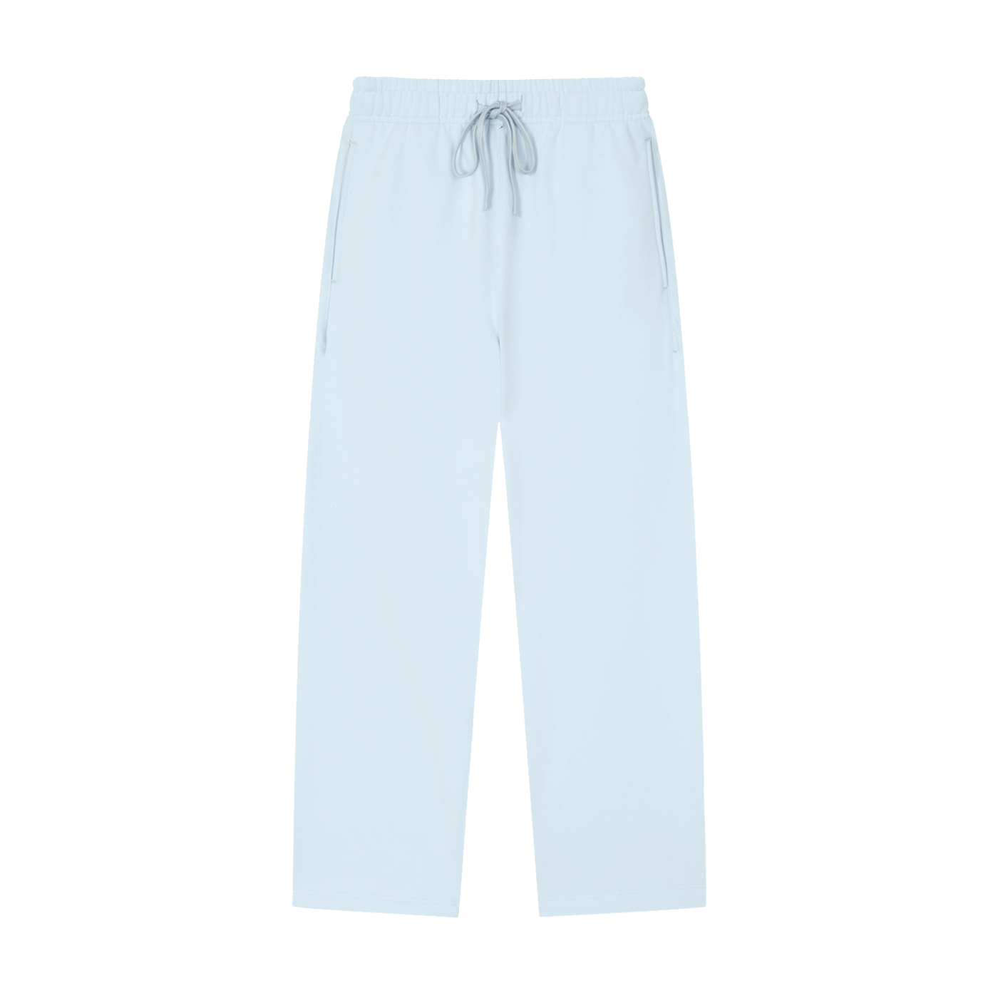 Solid Color Straight-Leg Sweatpants