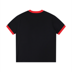 Contrast Edge Ribbed Crewneck T-Shirt