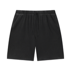 Unisex Vintage Wash Sunfade Waffle Raw Hem Shorts