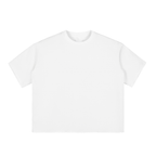 Boxy Half-Sleeve Raw-Edge T-Shirt