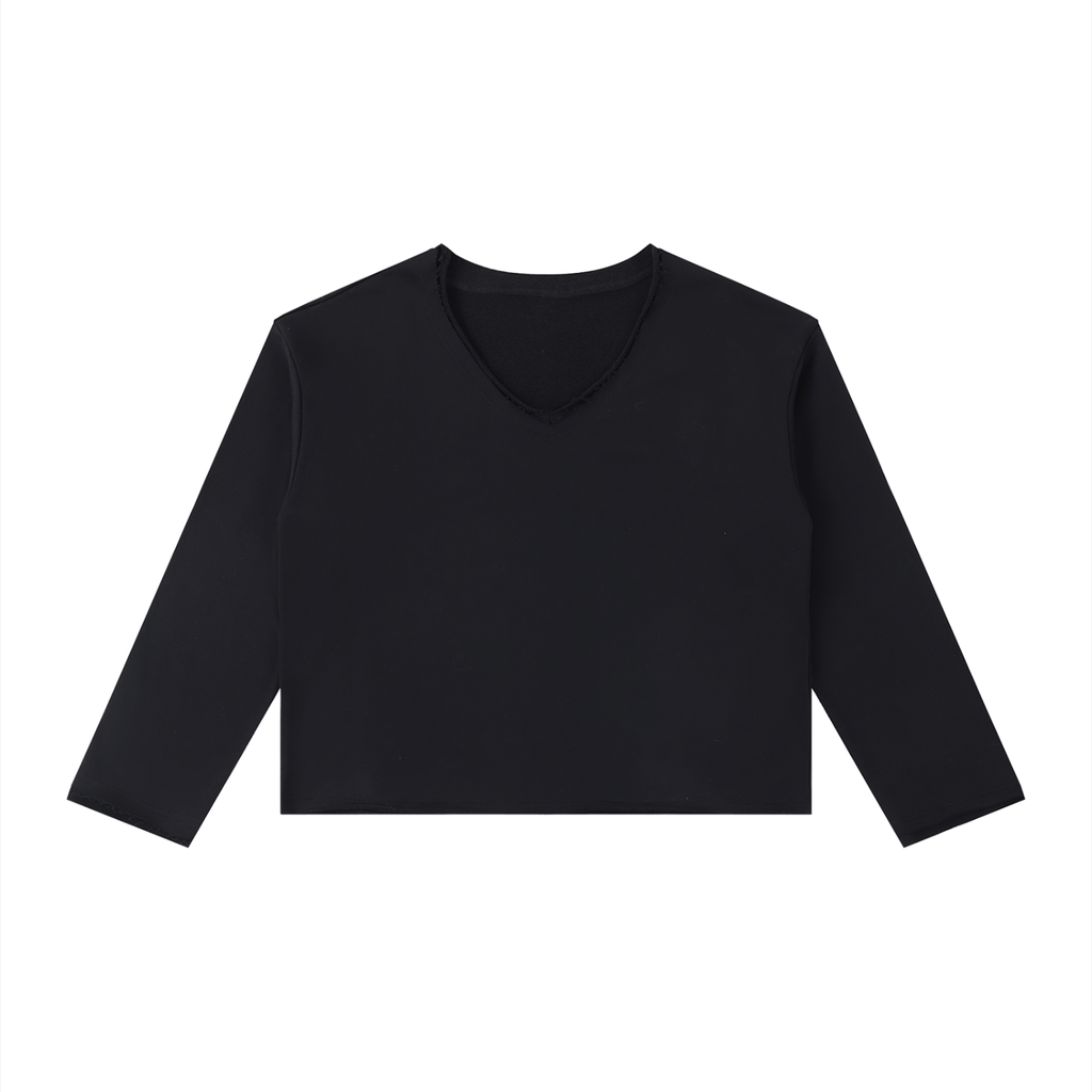 Women's Raw Hem Long Sleeve T-Shirt