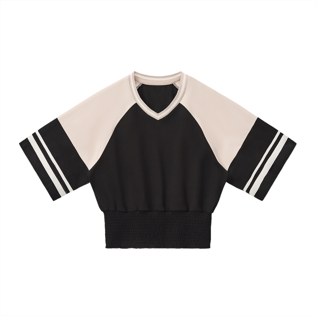 Women's Color Block Ruched T-Shirt
