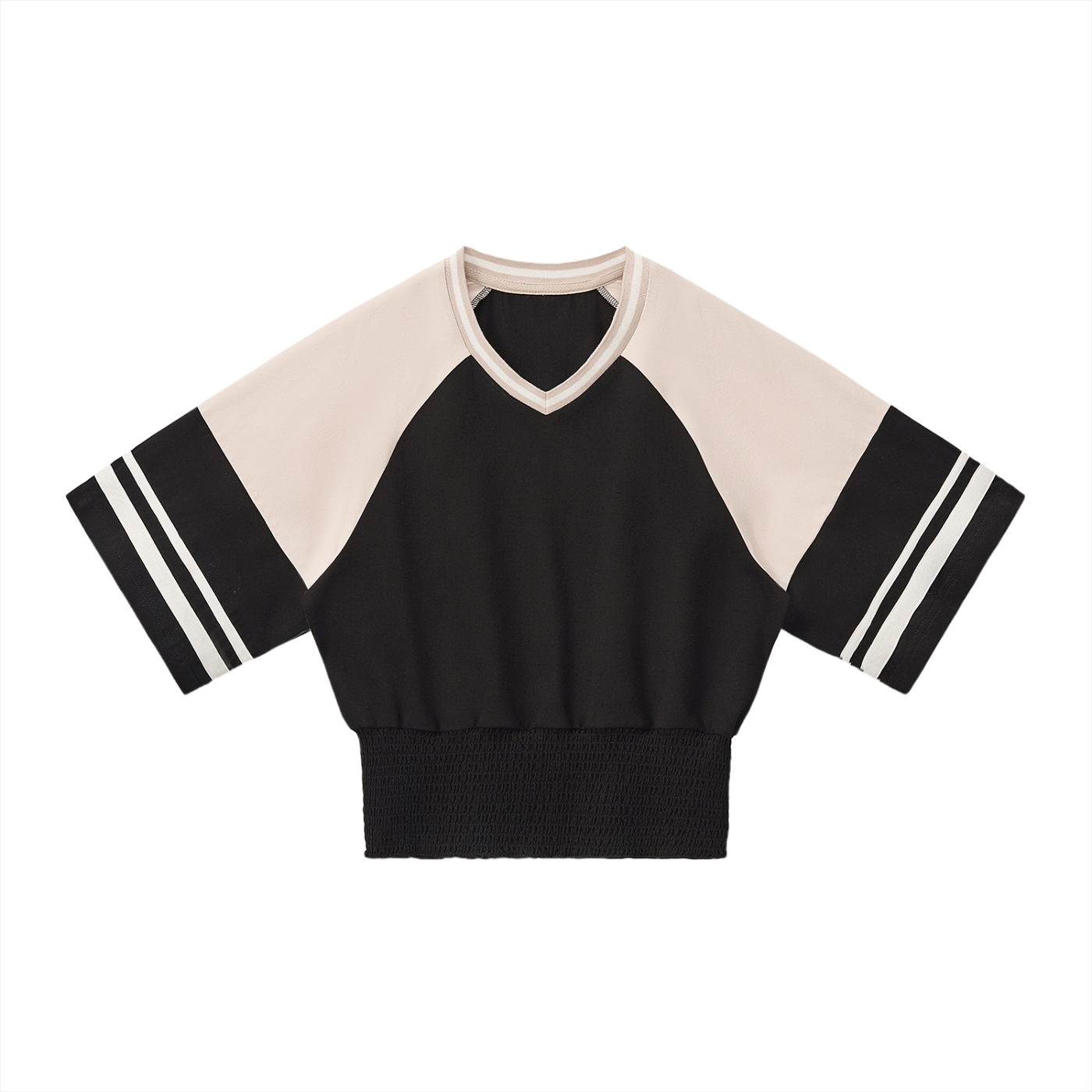 Women's Color Block Ruched T-Shirt